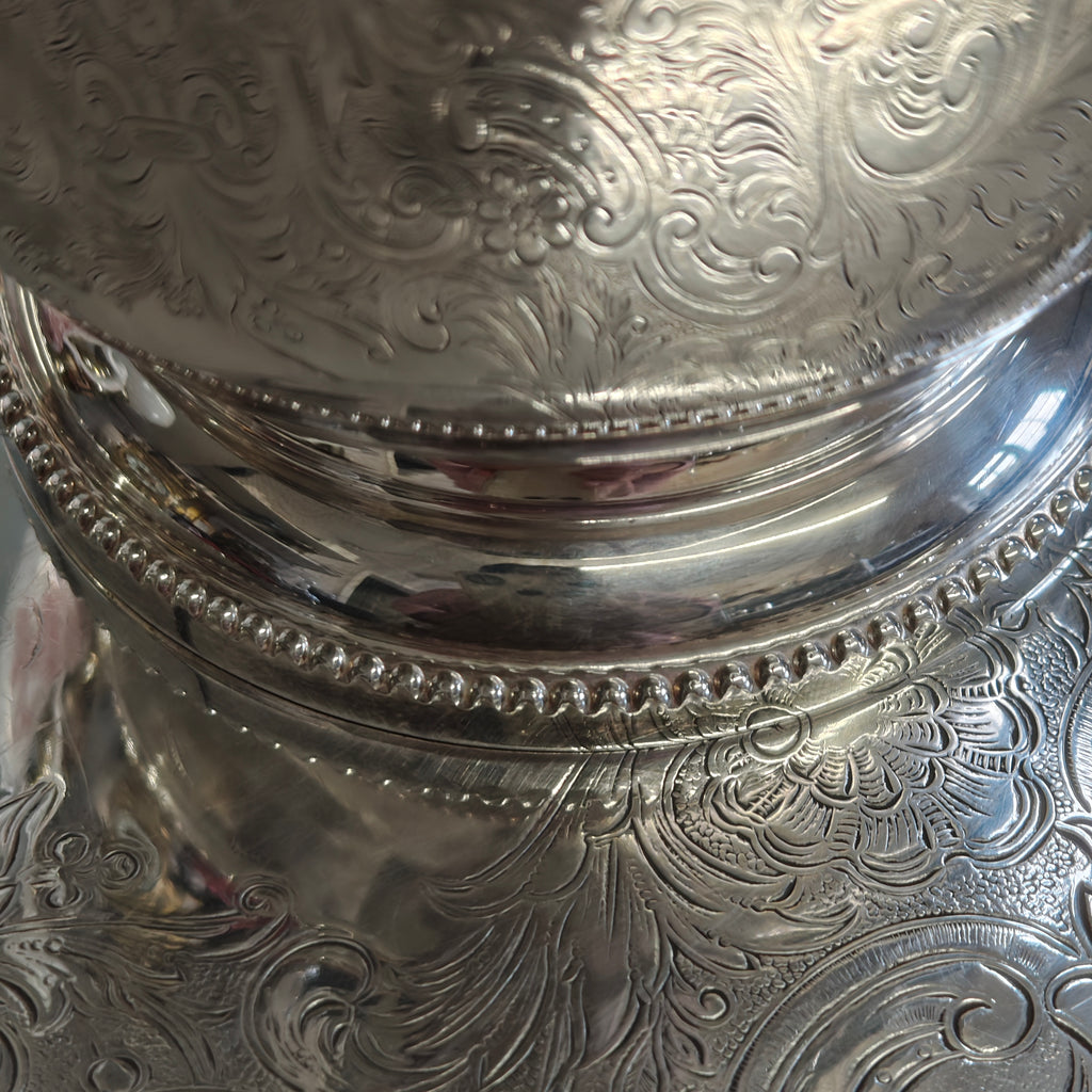 Victorian Silver Plated Teapot: Sheffield English Georgian Revival, 1910