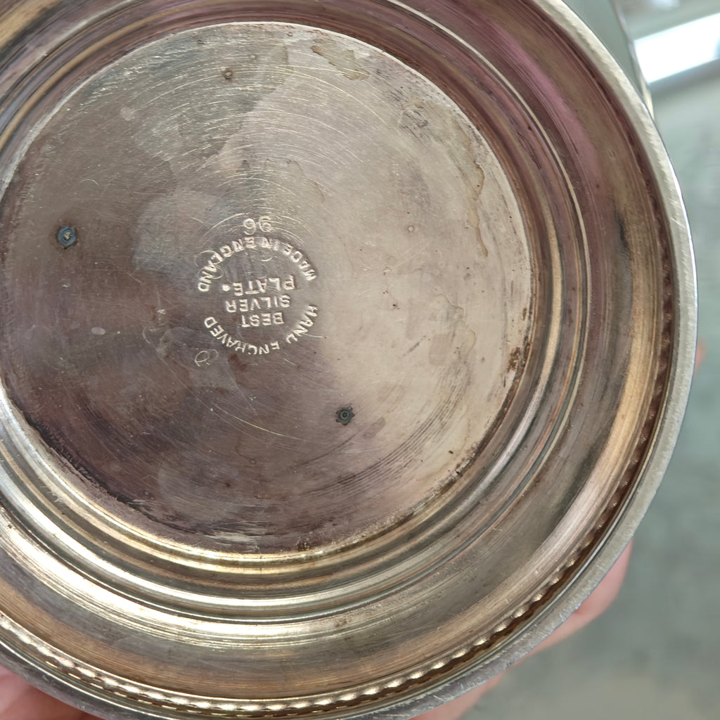 Victorian Silver Plated Teapot: Sheffield English Georgian Revival, 1910