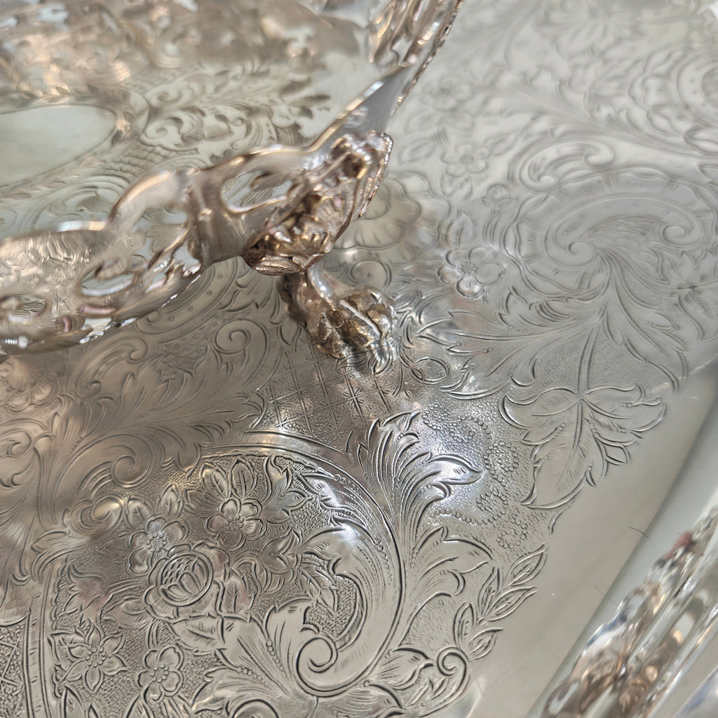 Antique Edwardian Silver Plated Cake Basket, 1900
