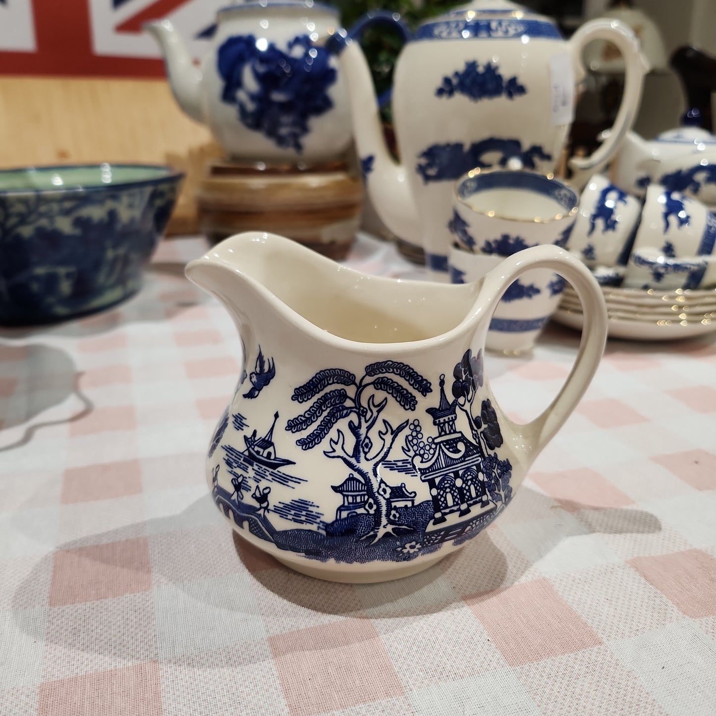 Old willow milk jug by English Ironstone tableware