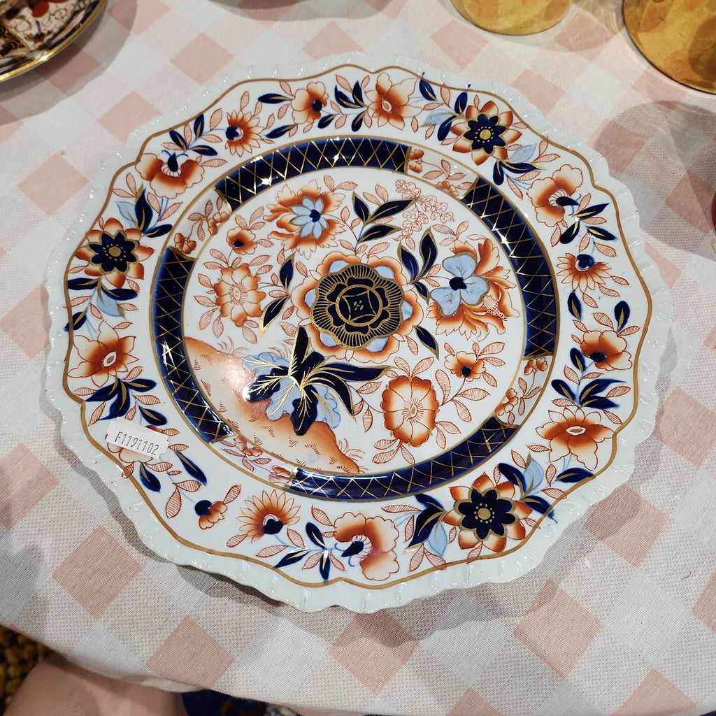 Victorian Imari hand painted Ironstone plate