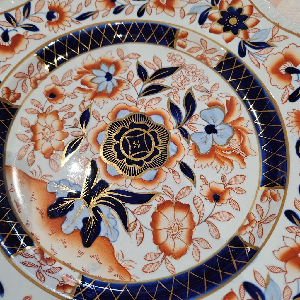 Victorian Imari hand painted Ironstone plate