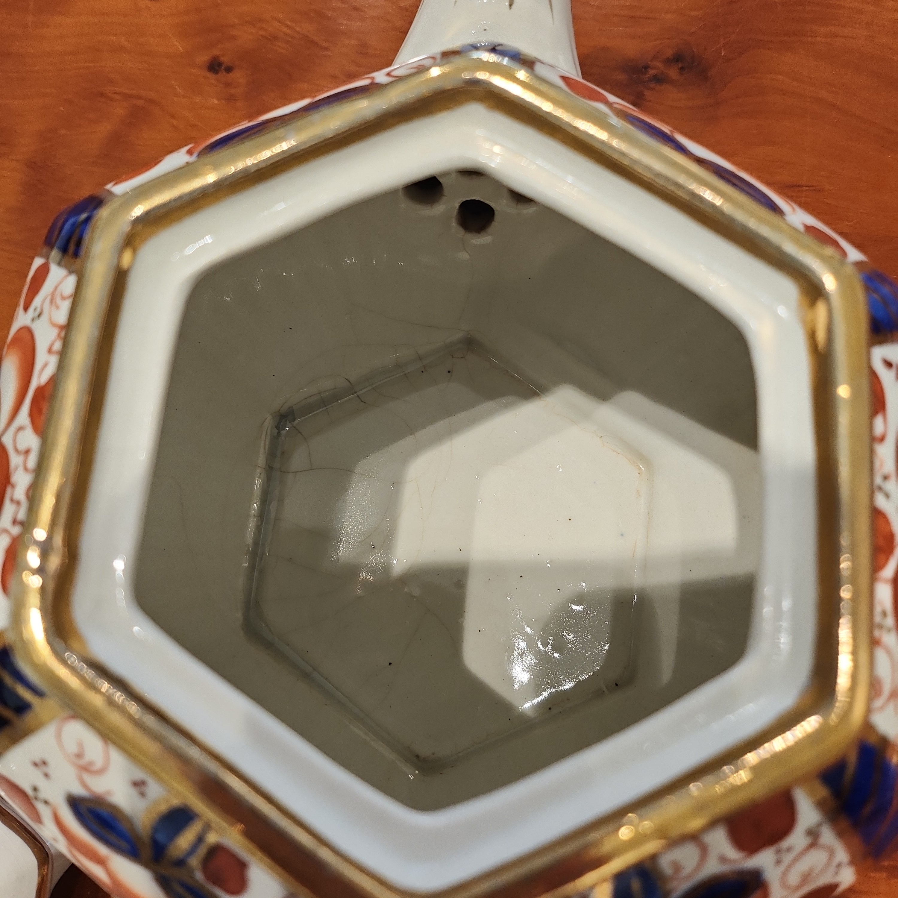 Antique WADE imari handpainted teapot