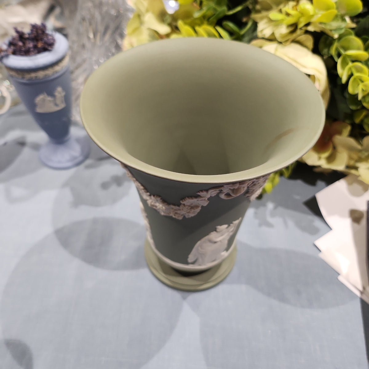 Wedgwood Jasperware Sage Green Big vase