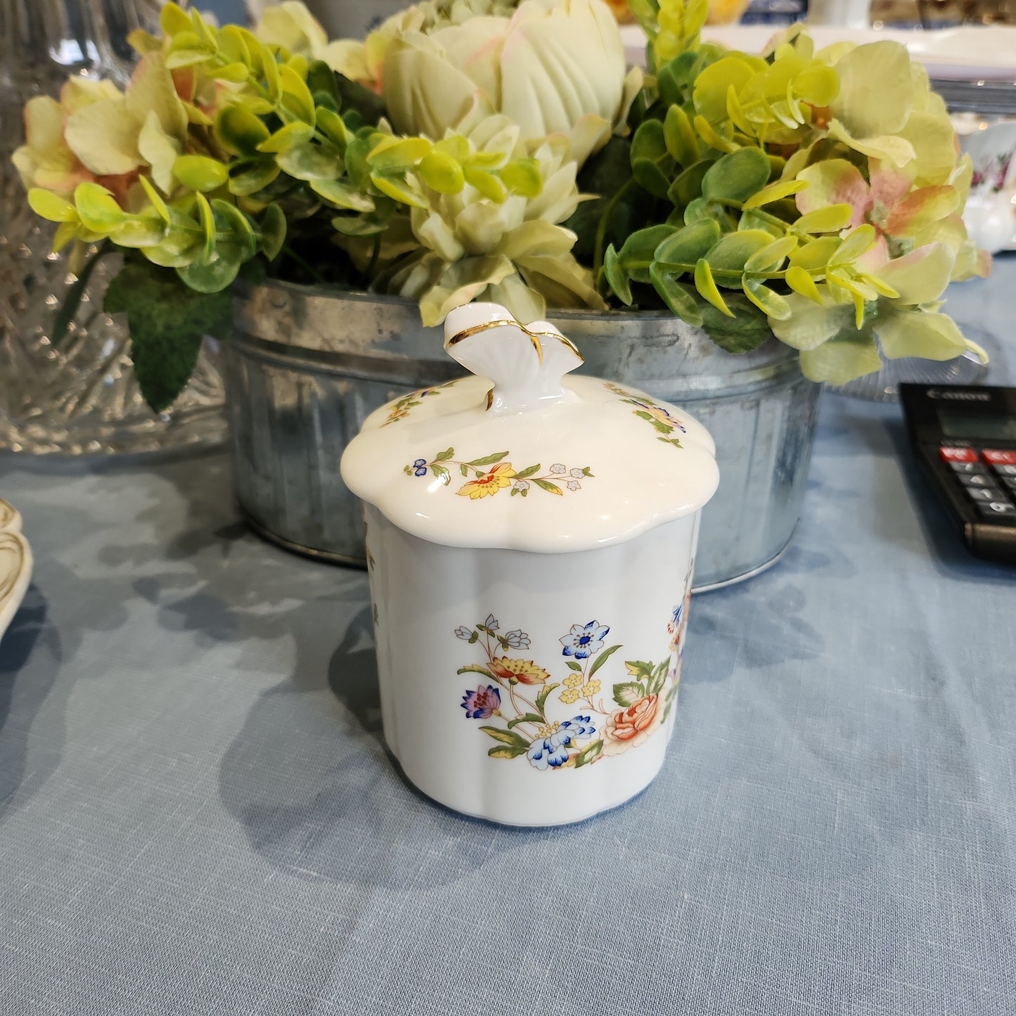 Aynsley Canister with butterfly lid