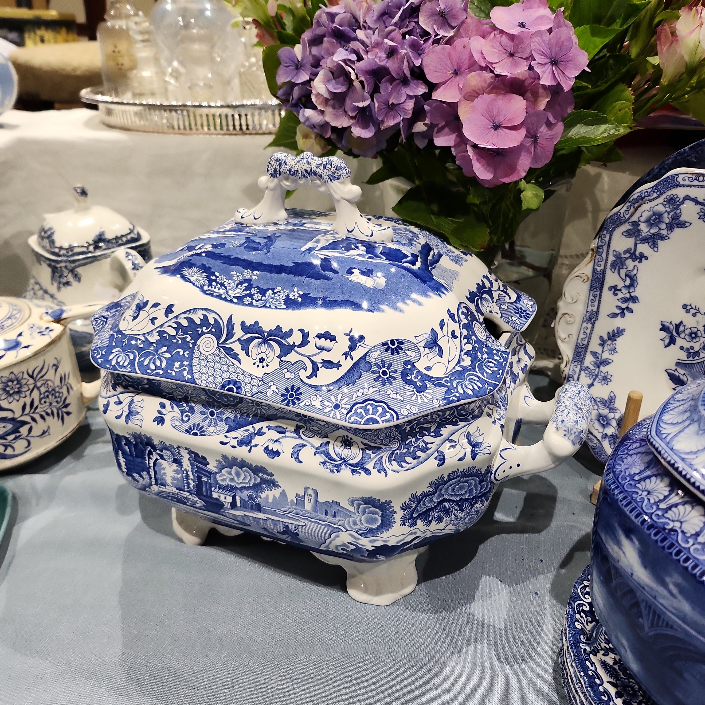 Amazing Rare  Spode Blue and White Big Tureen