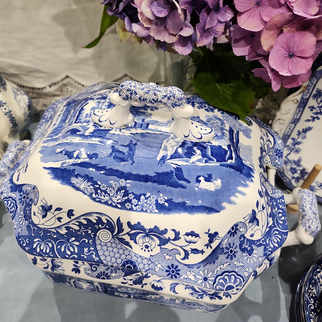 Amazing Rare  Spode Blue and White Big Tureen