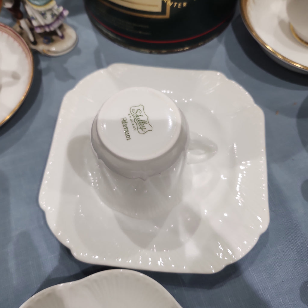 Shelley white Tea set trio