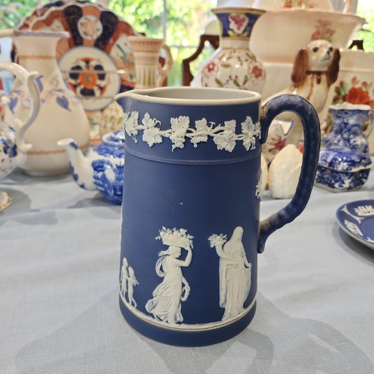 Jasperware Made in England Dark Blue