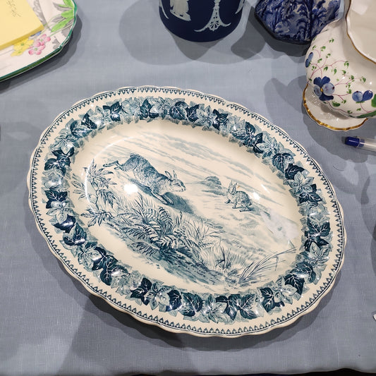 Whimsical Rare Antique Spode Copeland wild life series platter