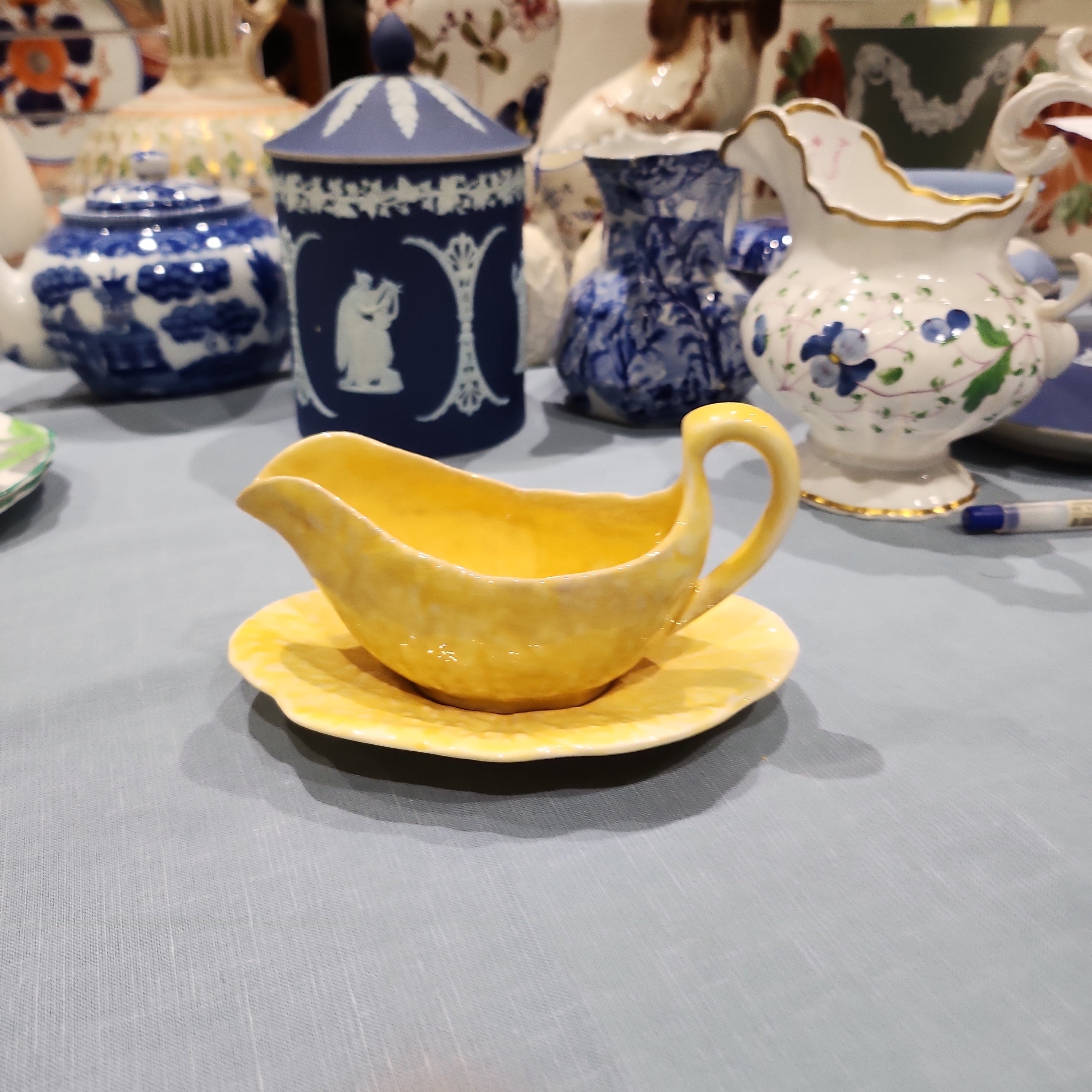 Vintage made in England small Gravy Bowl yellow- minor crazing