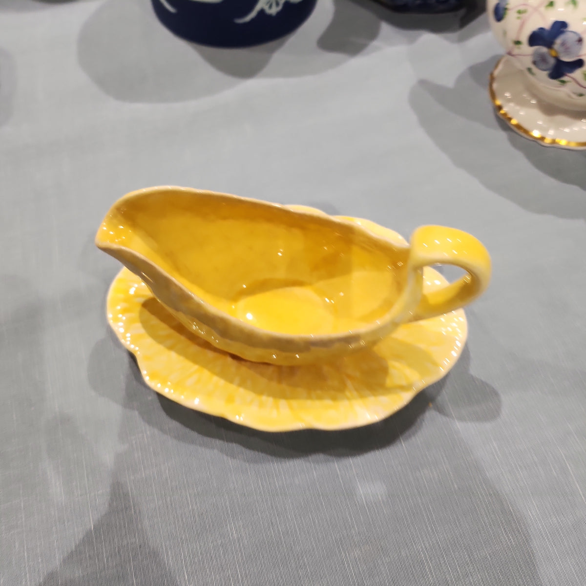Vintage made in England small Gravy Bowl yellow- minor crazing