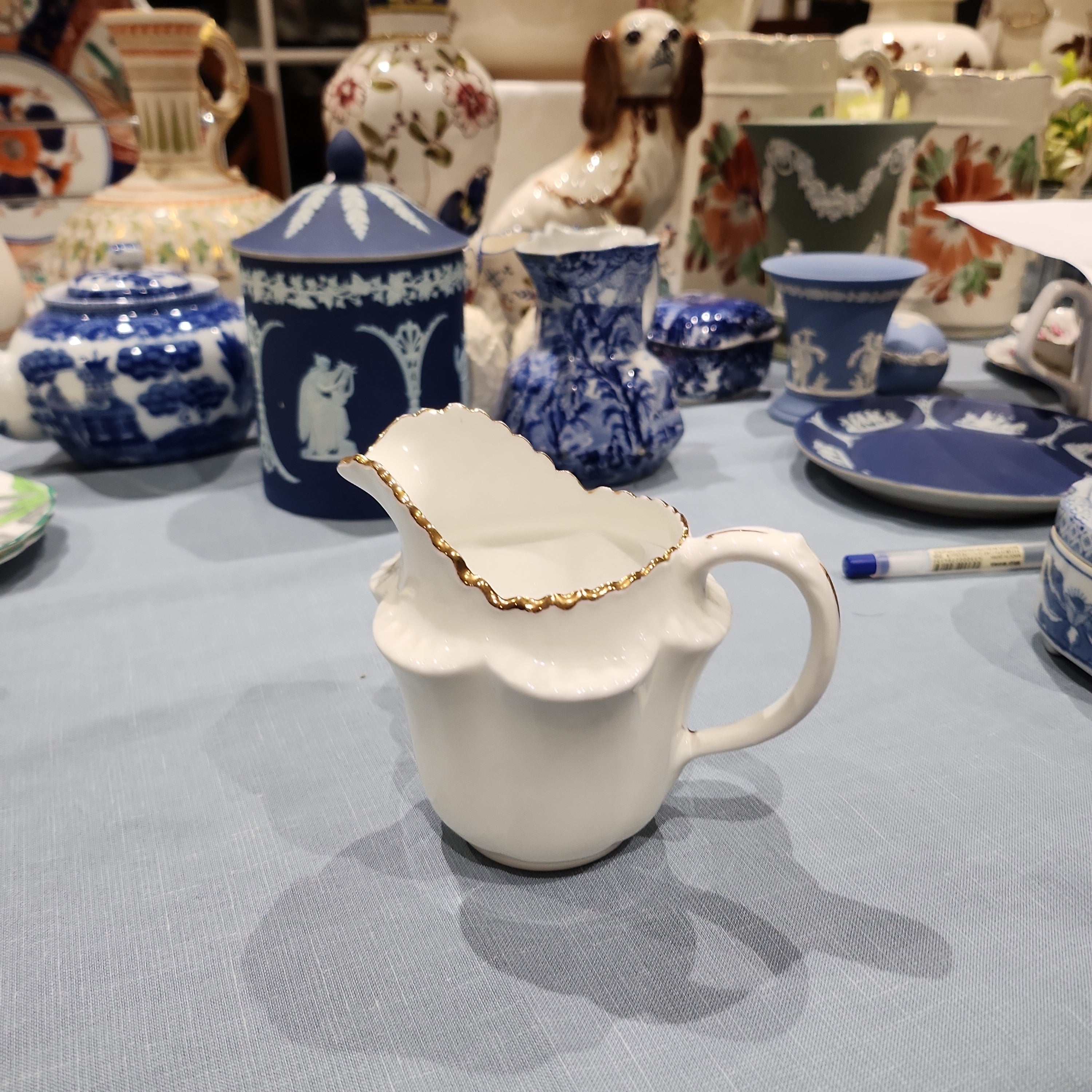 Delphine vintage white milk jug