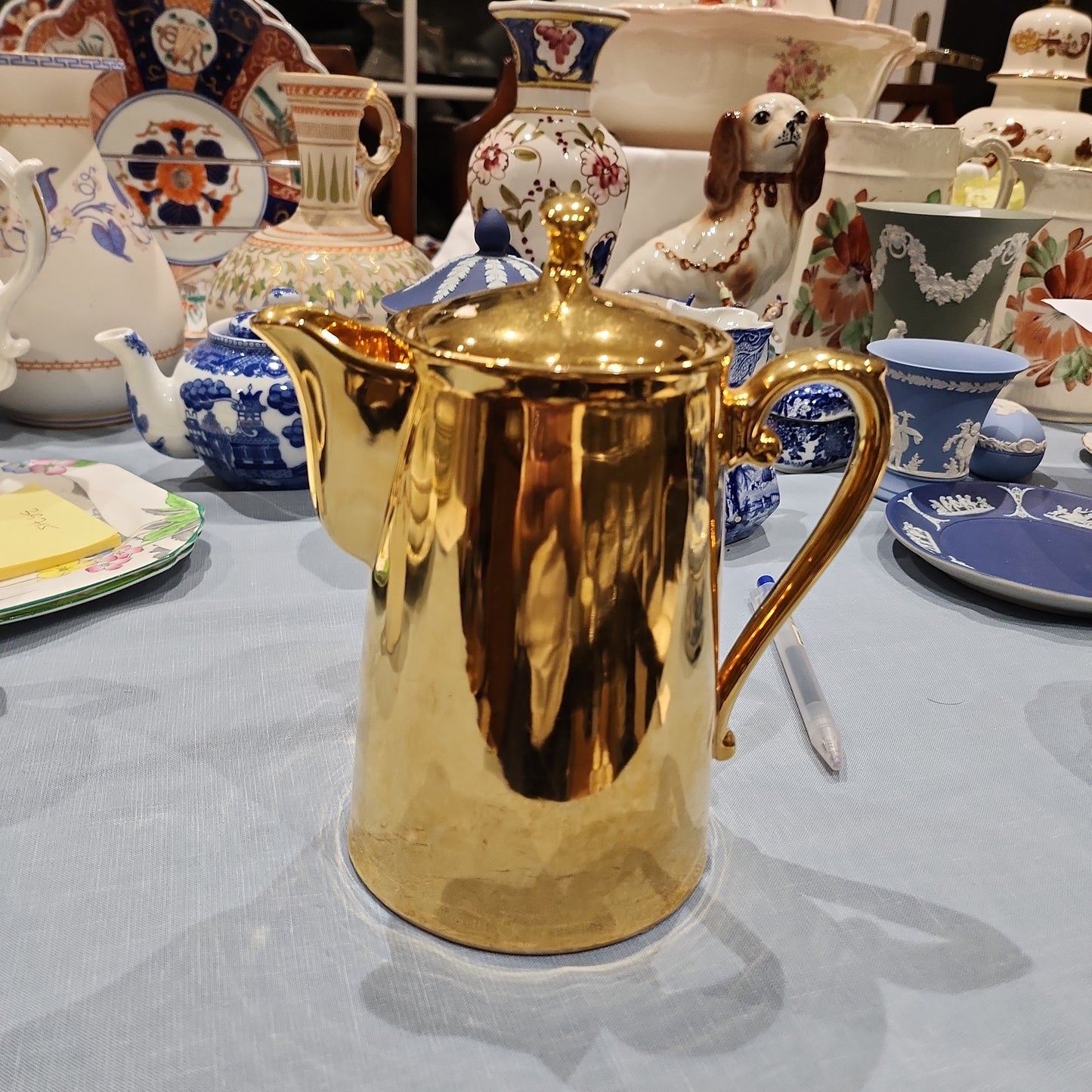 Royal Worcester gold coffee pot