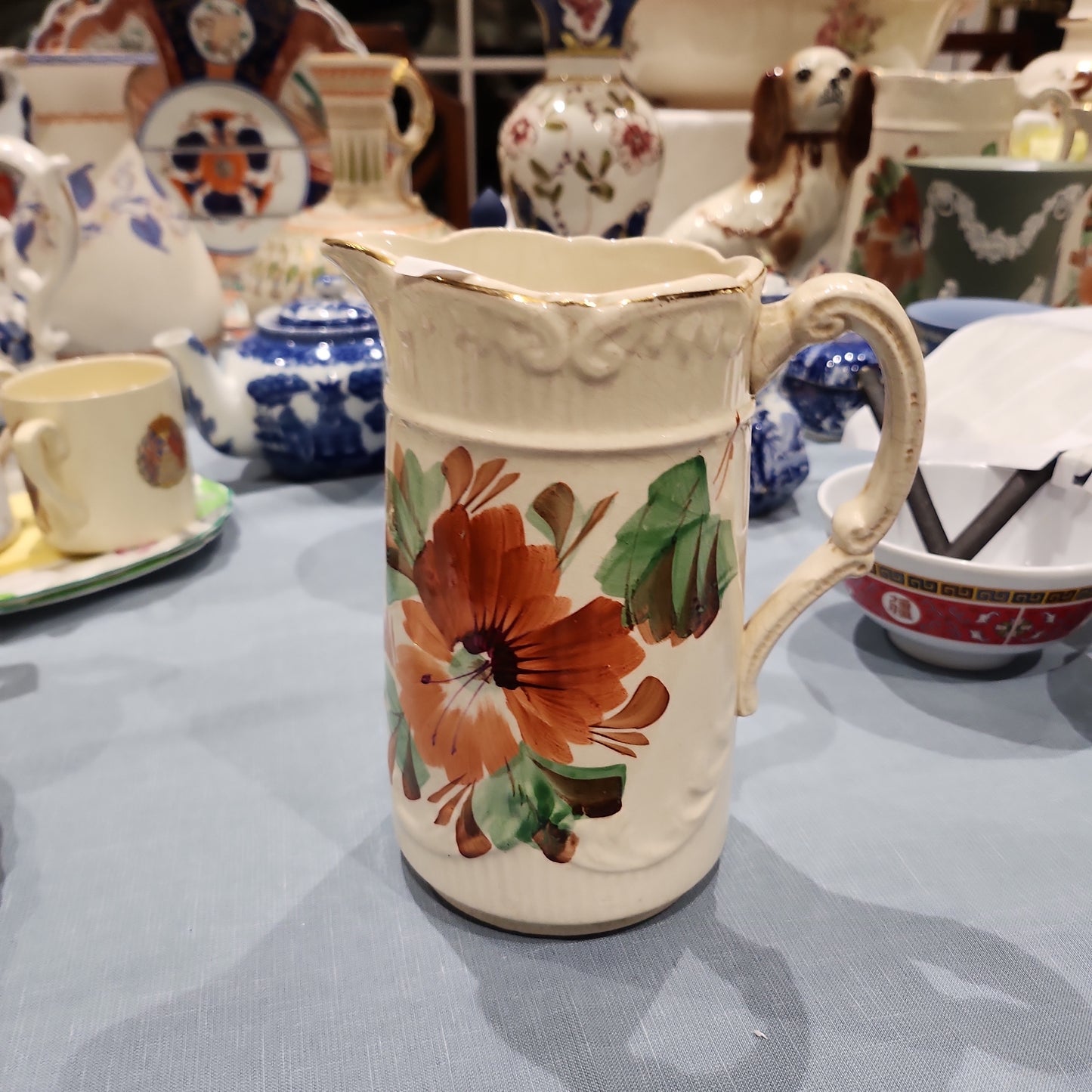 Vintage Handpainted jug with minor crazing