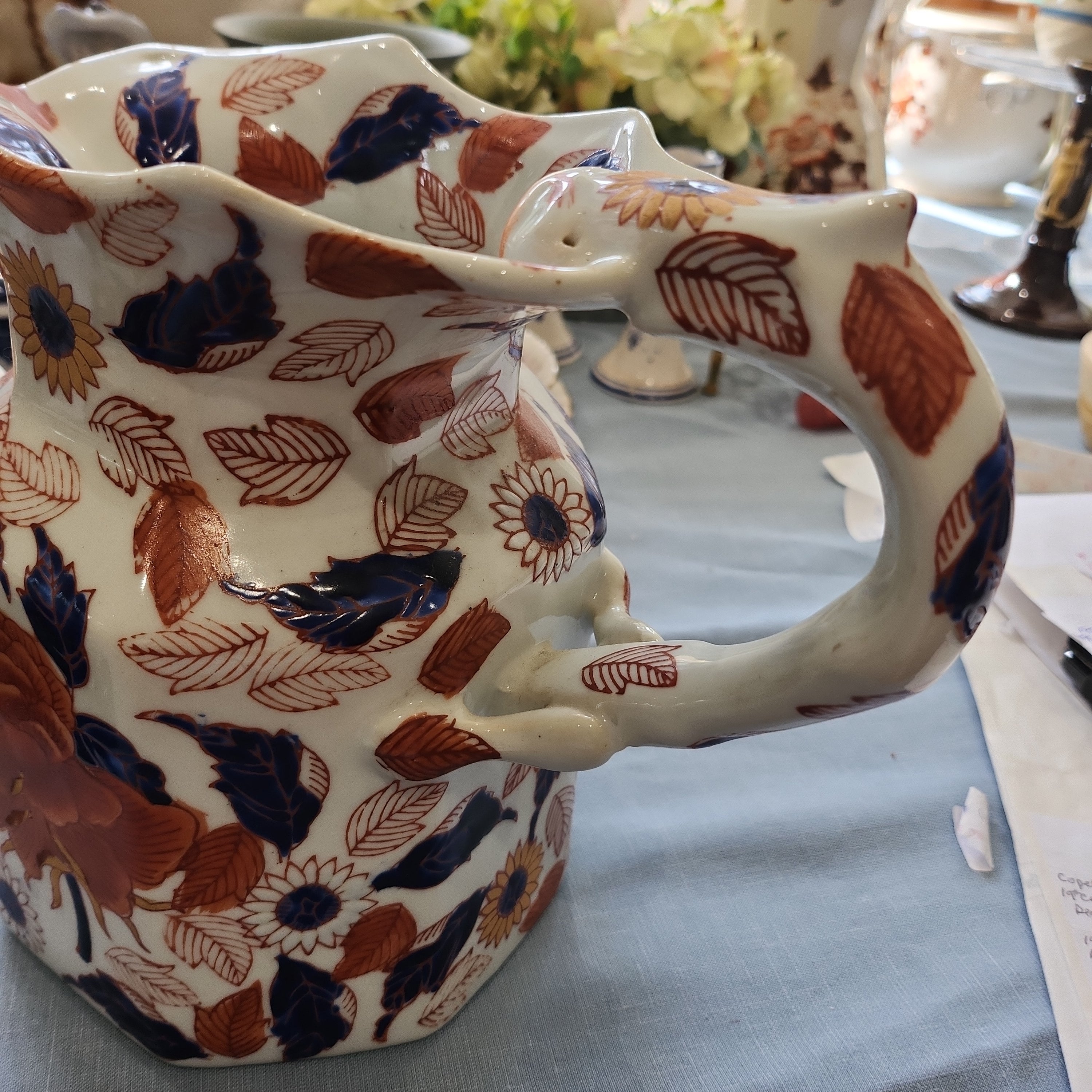 Large Ironstone handpainted Jug