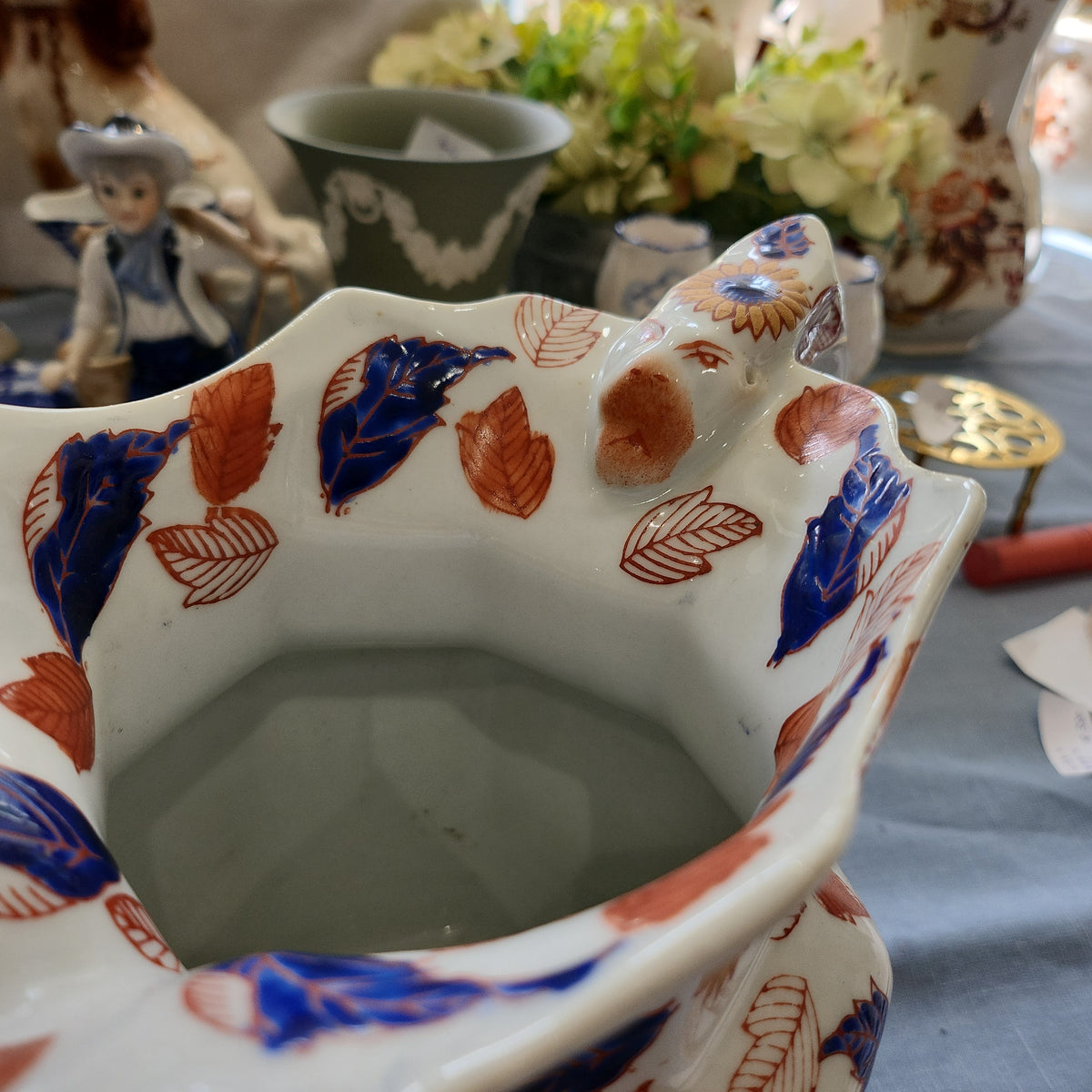 Large Ironstone handpainted Jug