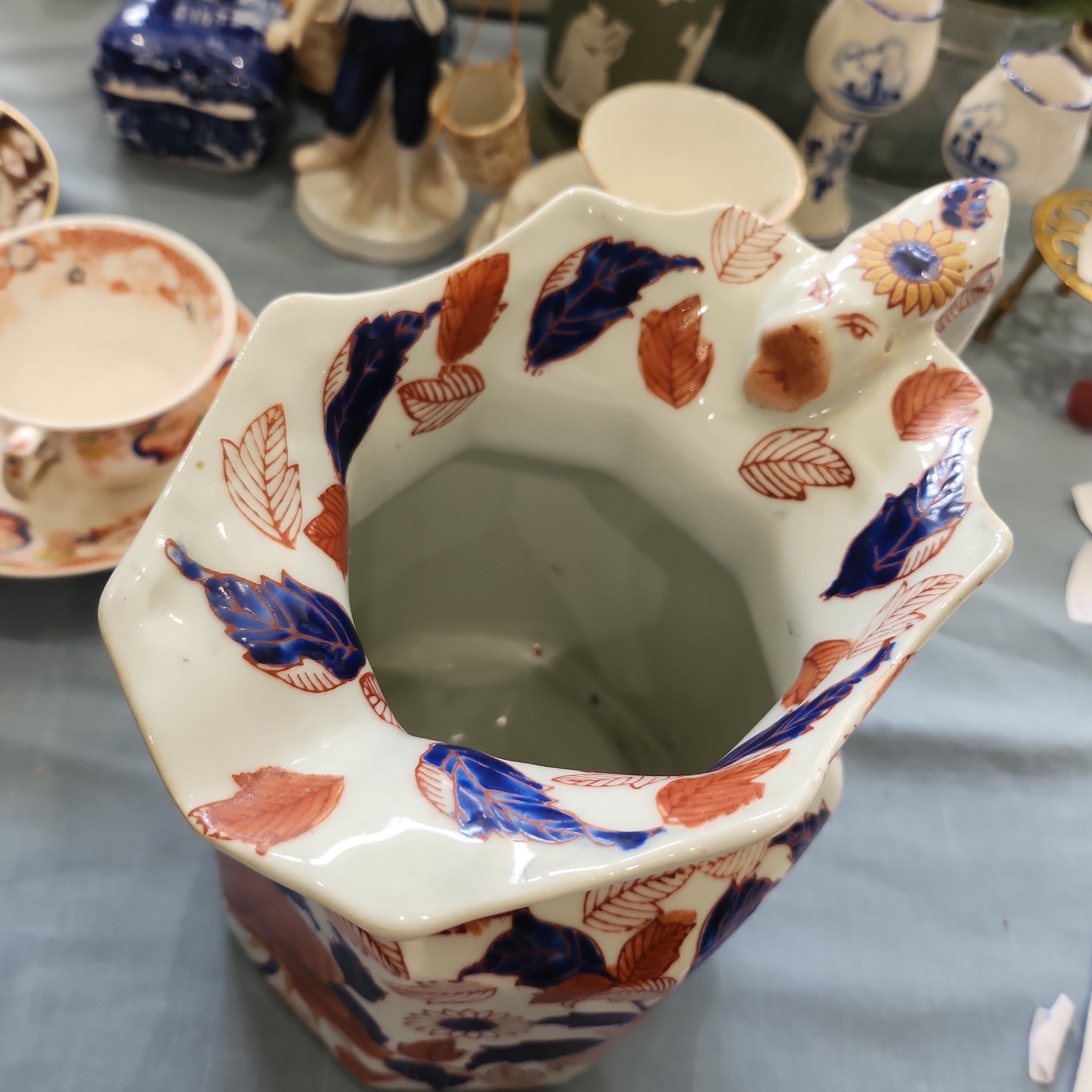 Large Ironstone handpainted Jug