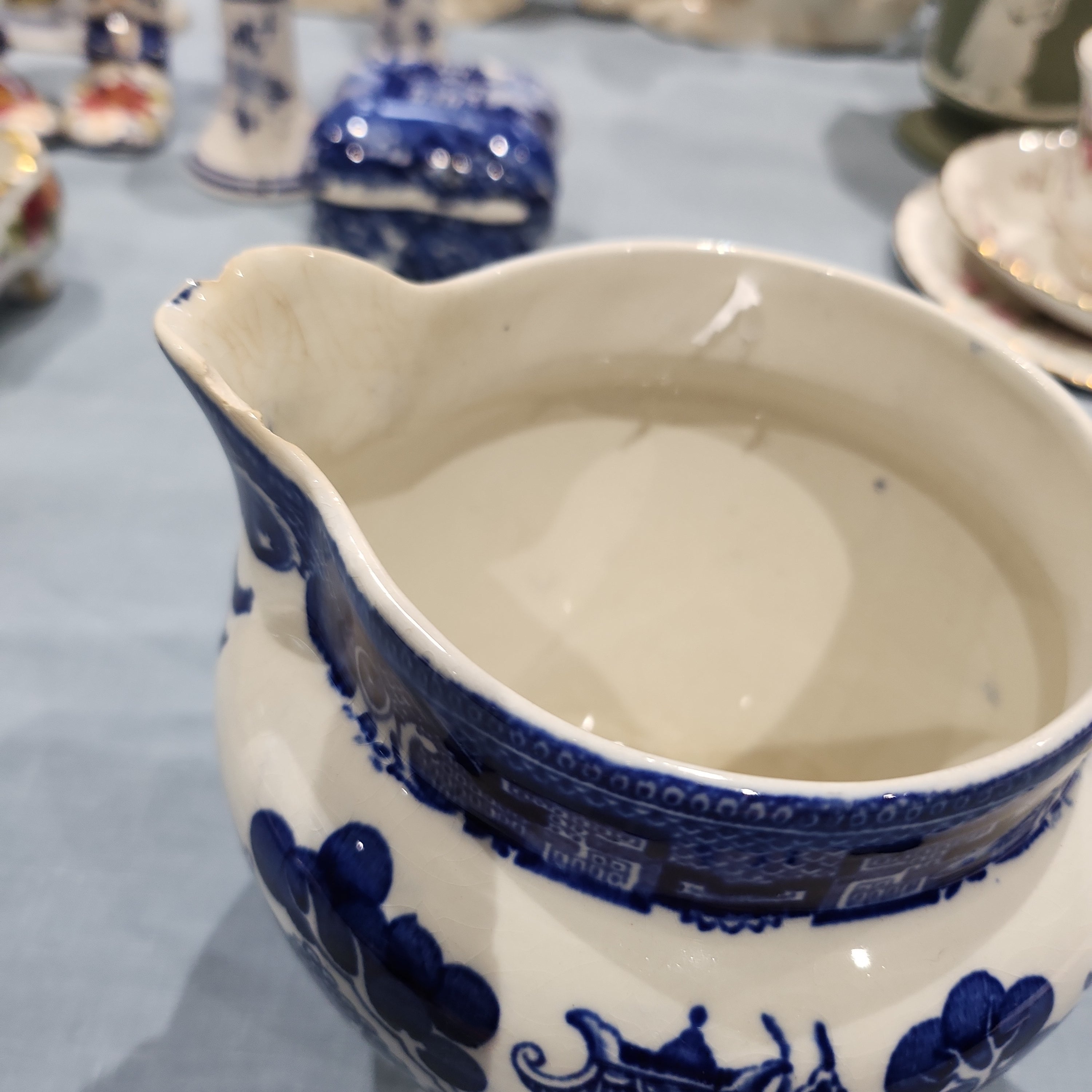 Rare 1820 Watkins Willow Antique jug - Defect