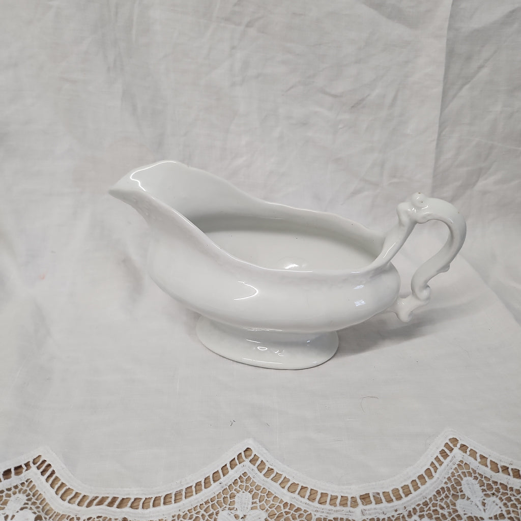 Vintage white gravy jug