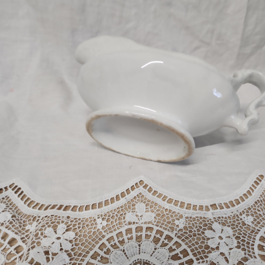 Vintage white gravy jug