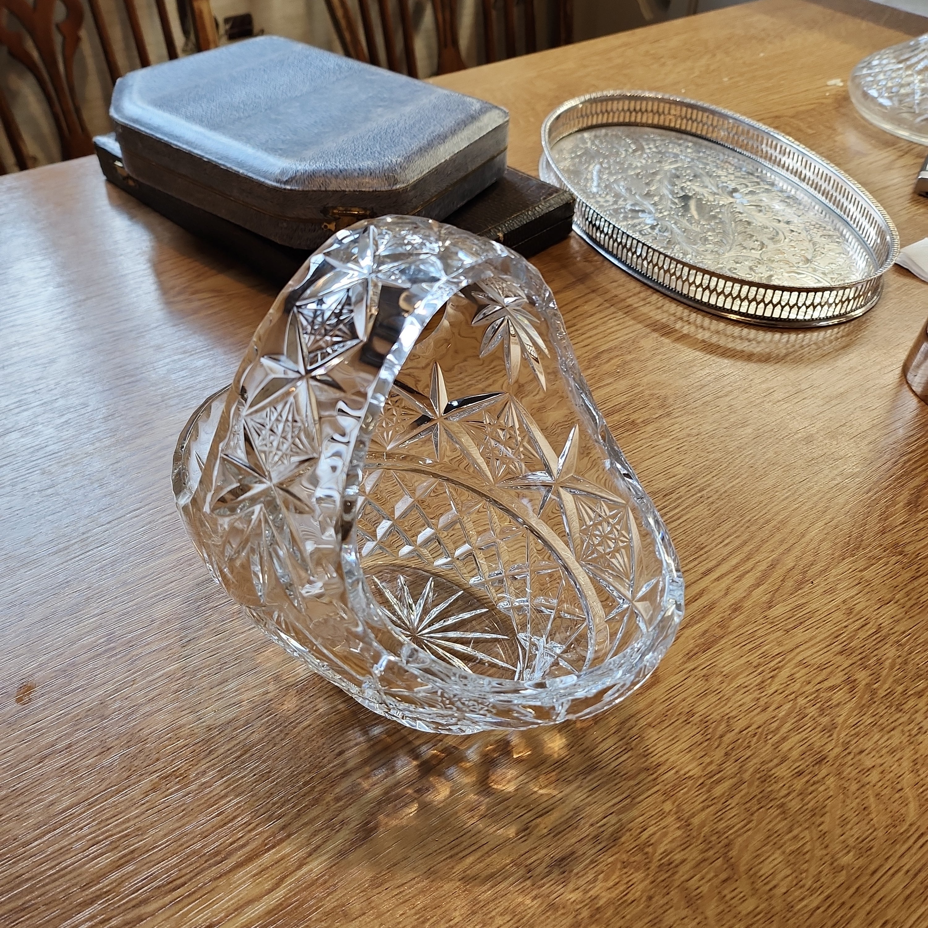 Waterford high quality crystal basket bowl
