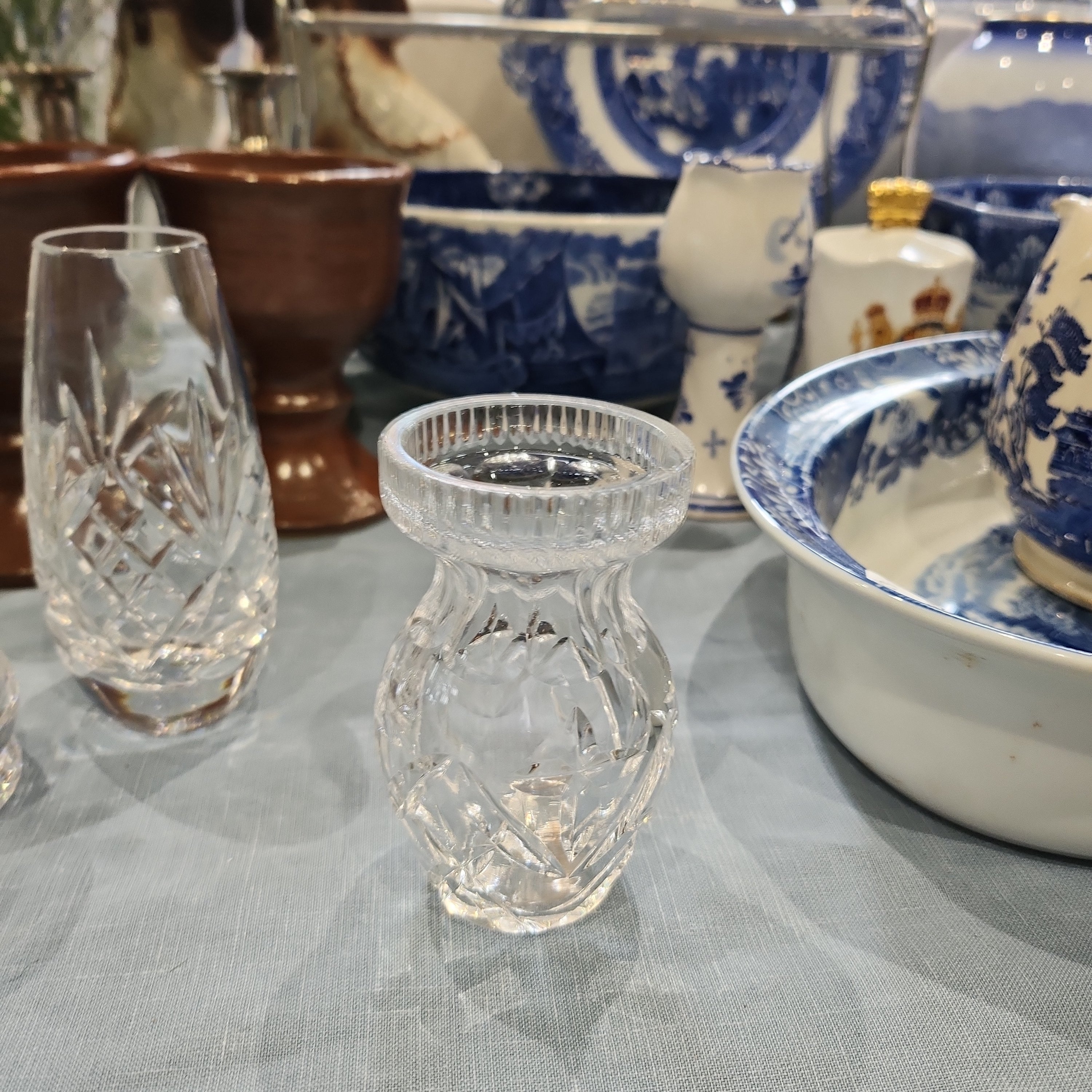 3 x quality Waterford crystal small vases