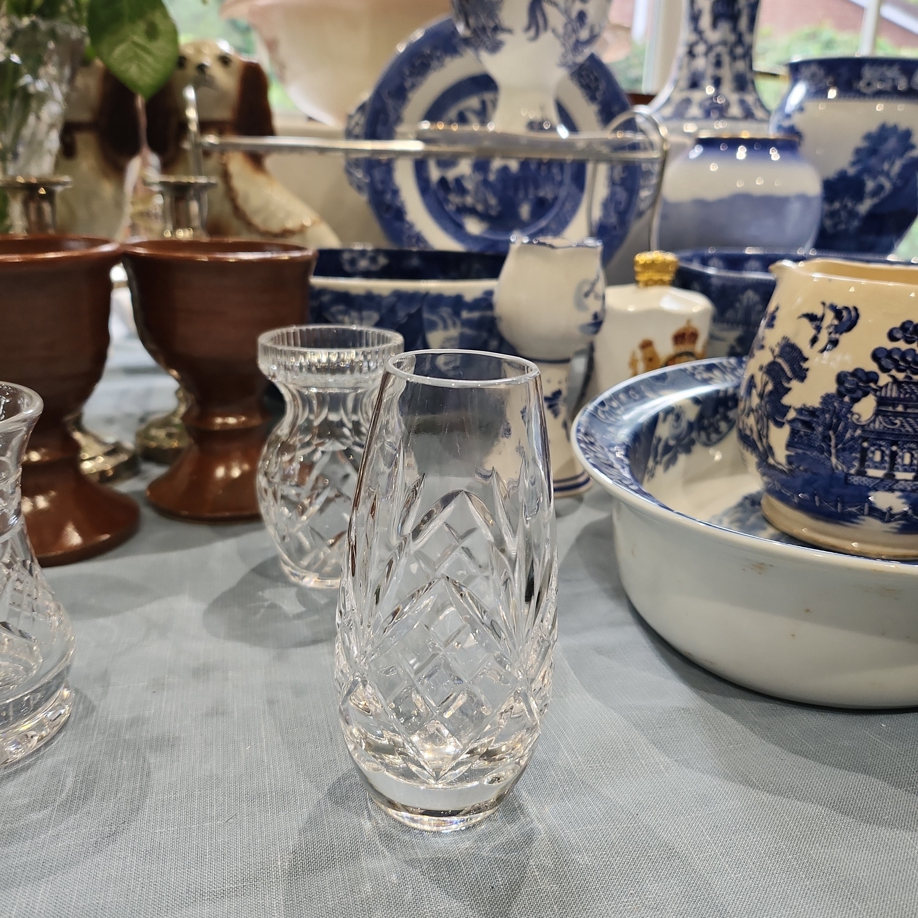 3 x quality Waterford crystal small vases