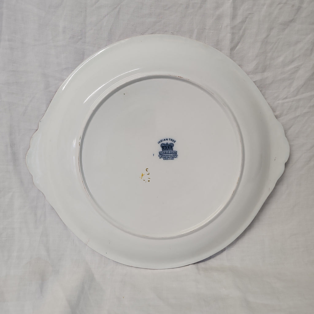 Rare Hancock and Son Indian Tree Big Platter c 1902