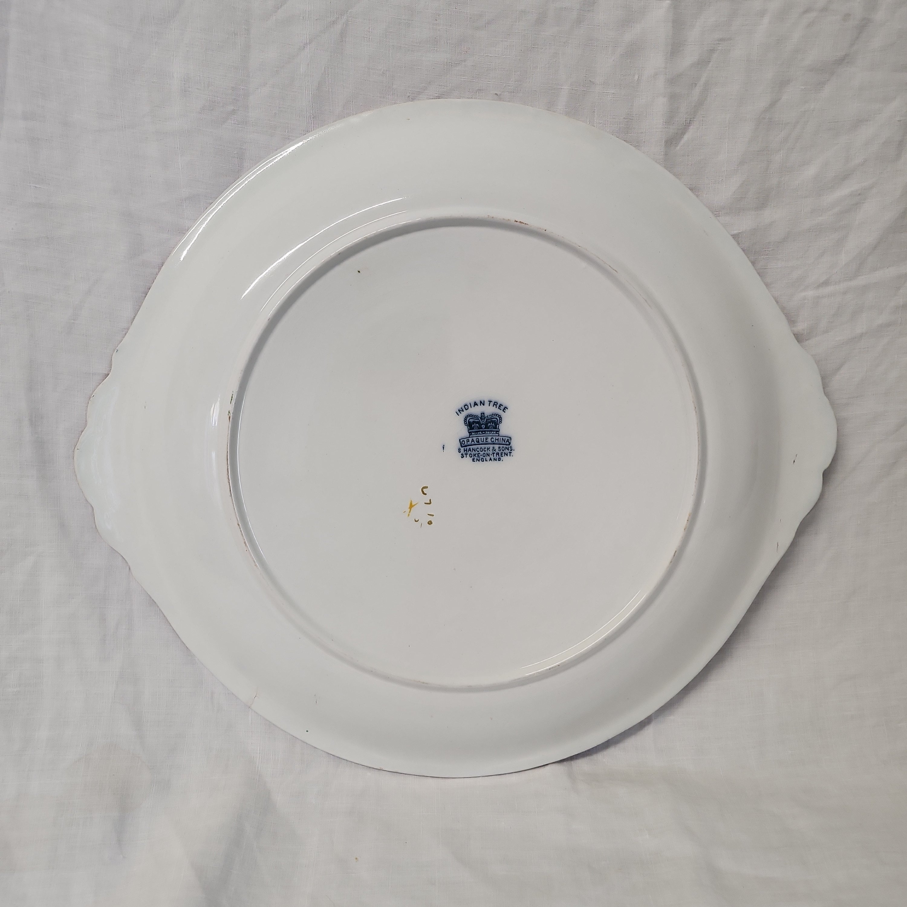 Rare Hancock and Son Indian Tree Big Platter c 1902