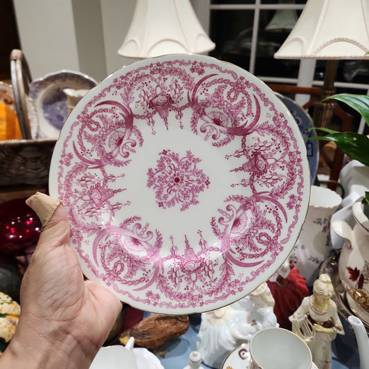 Rare Coalport pink plate c1920