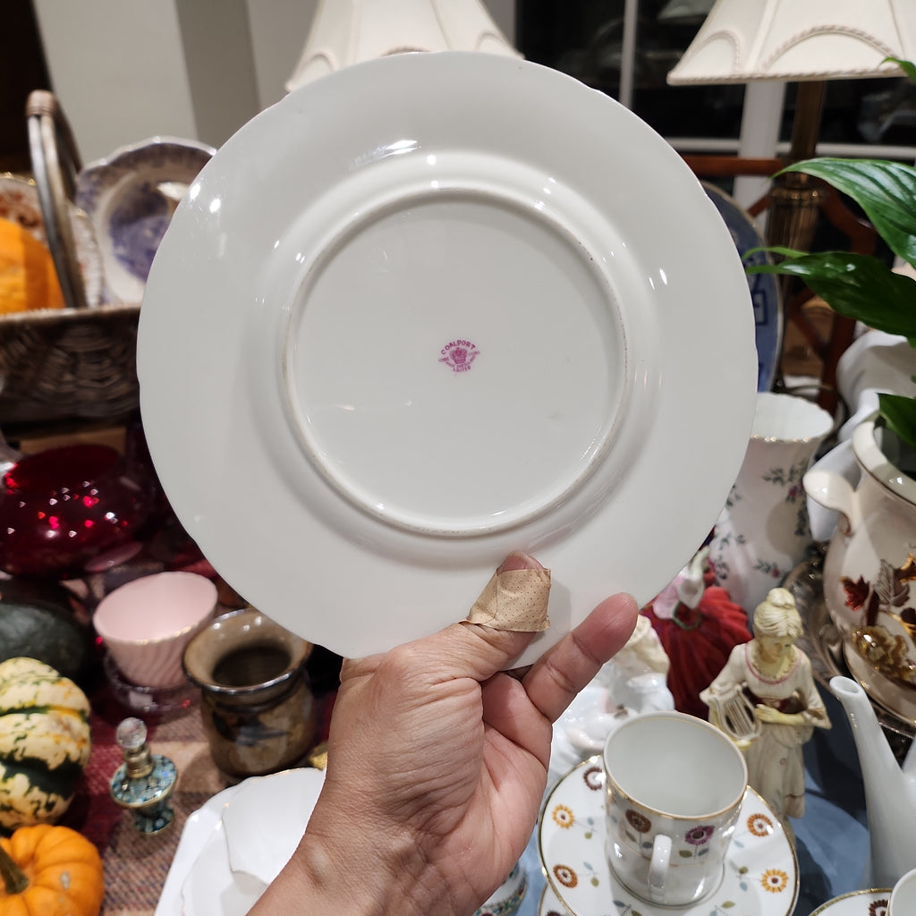Rare Coalport pink plate c1920
