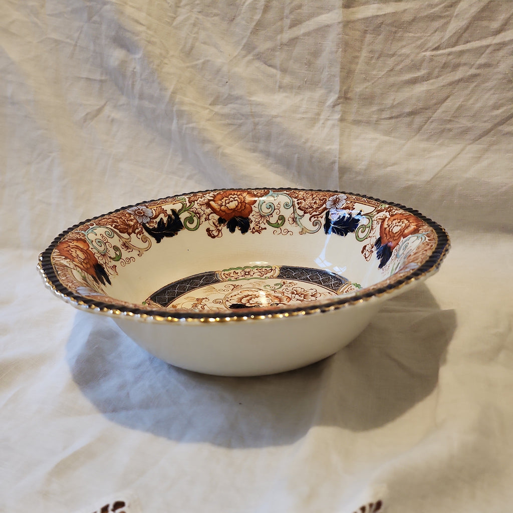 Lovely Imari style  24.5cms Bowl  by Wood & Sons - minor crazing