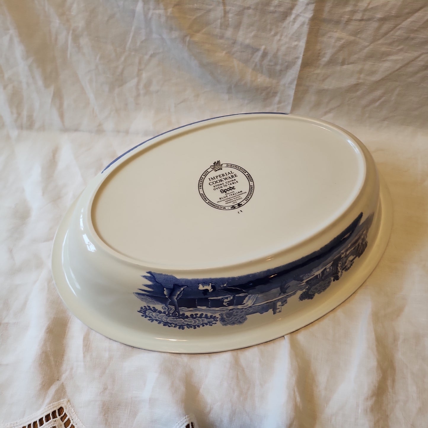 Rare Spode Imperial cookware oven to table oval serving dish