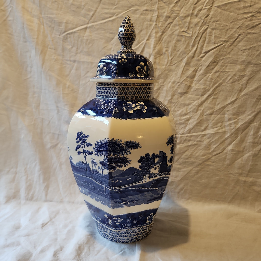 Spode Blue tower big ginger jar Spode design c 1814