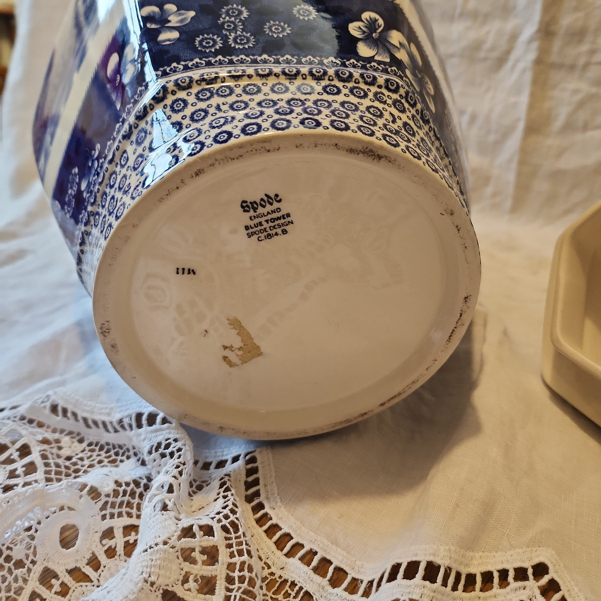 Spode Blue tower big ginger jar Spode design c 1814