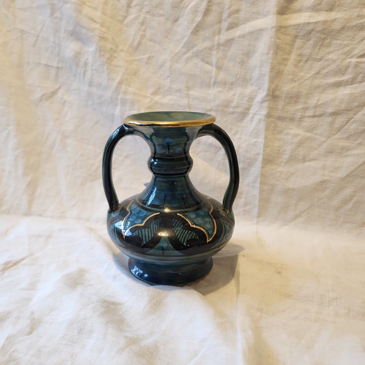 Vintage handpainted studio pottery vase
