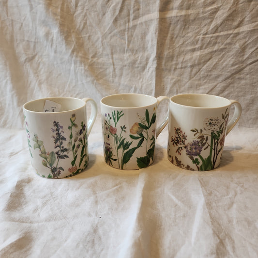 3 x beautiful Churchill Himalayan flowers mug