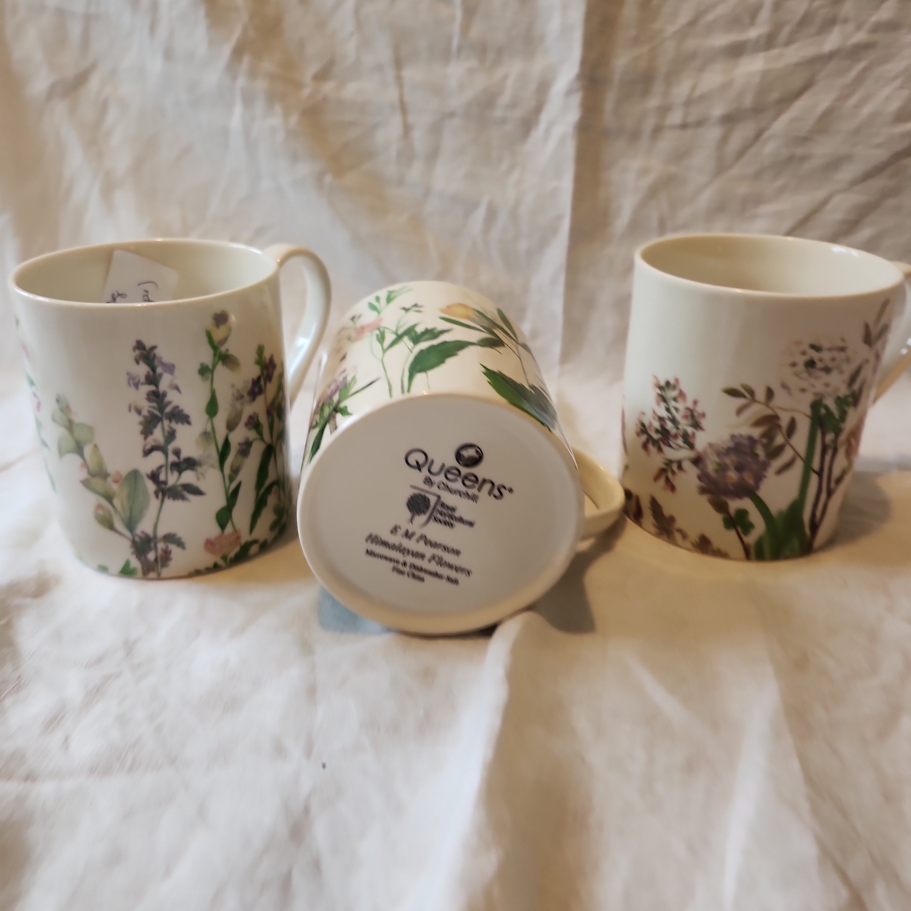 3 x beautiful Churchill Himalayan flowers mug