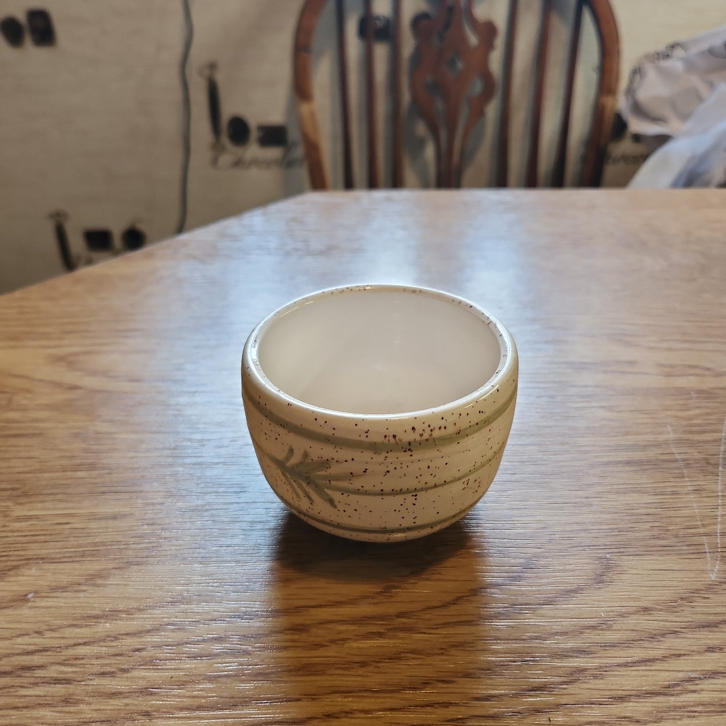 Beige cup studio pottery cup - mid century