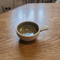 Cute mid century studio pottery small bowl with handle