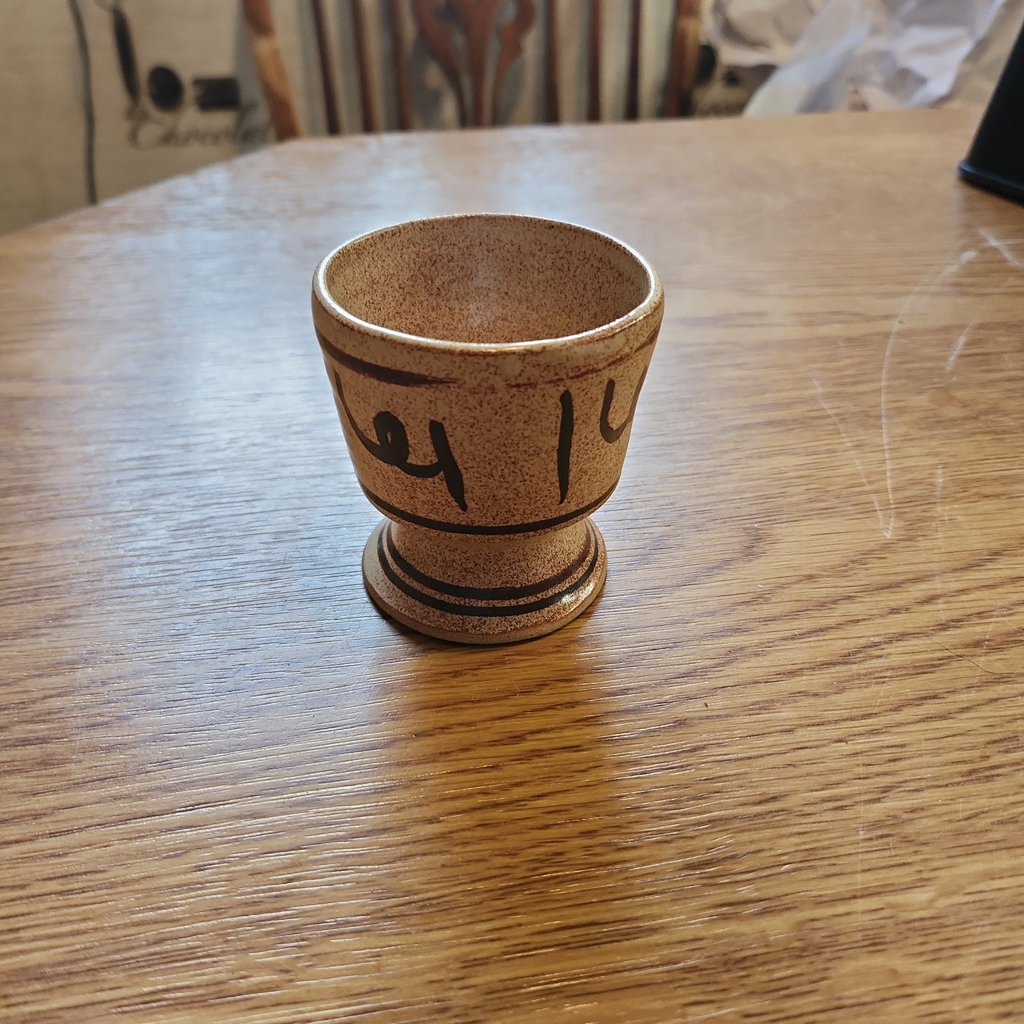 Cup with stand mid century studio pottery