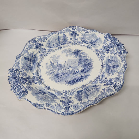 Antique Marmora light blue platter