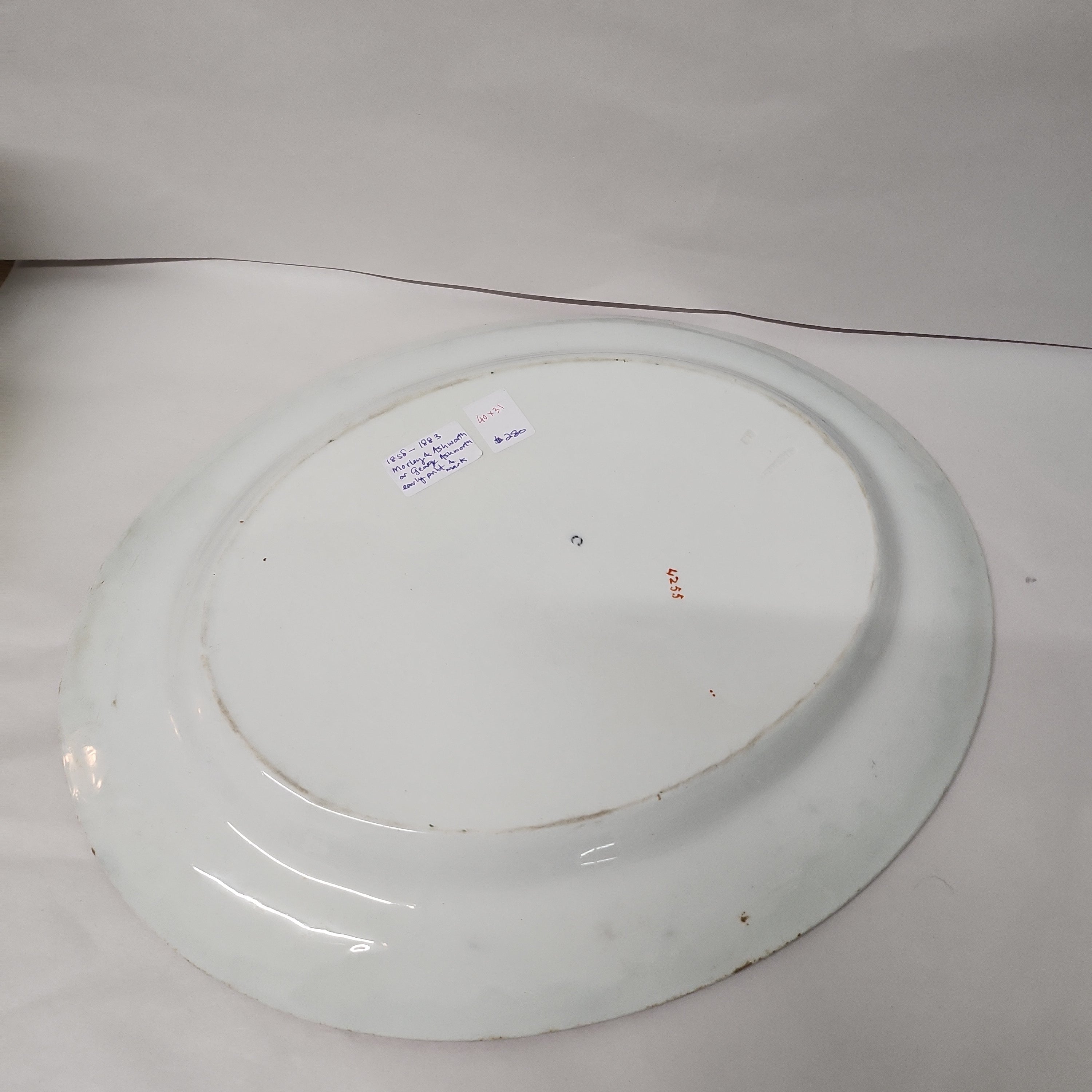Antique 1858-1883 Morleys and Ashworth pink platter