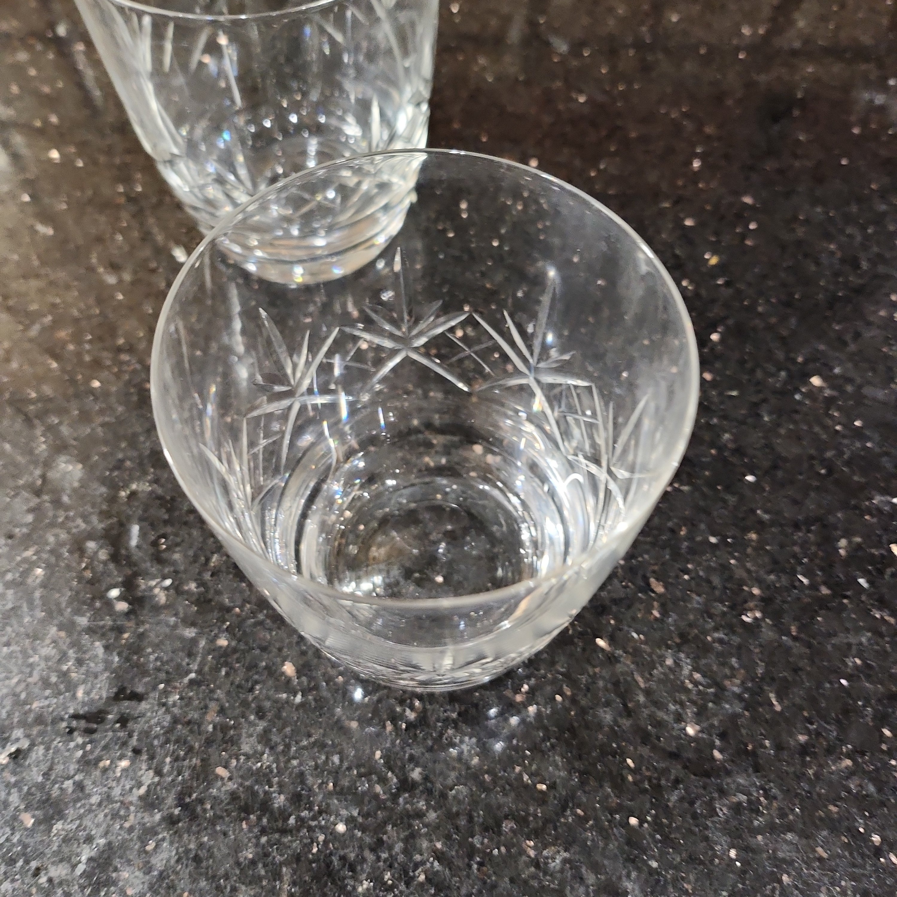 High quality vintage crystal drinking glass