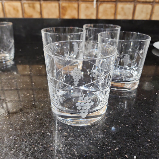 High-quality vintage crystal whiskey tumbler-heavy base