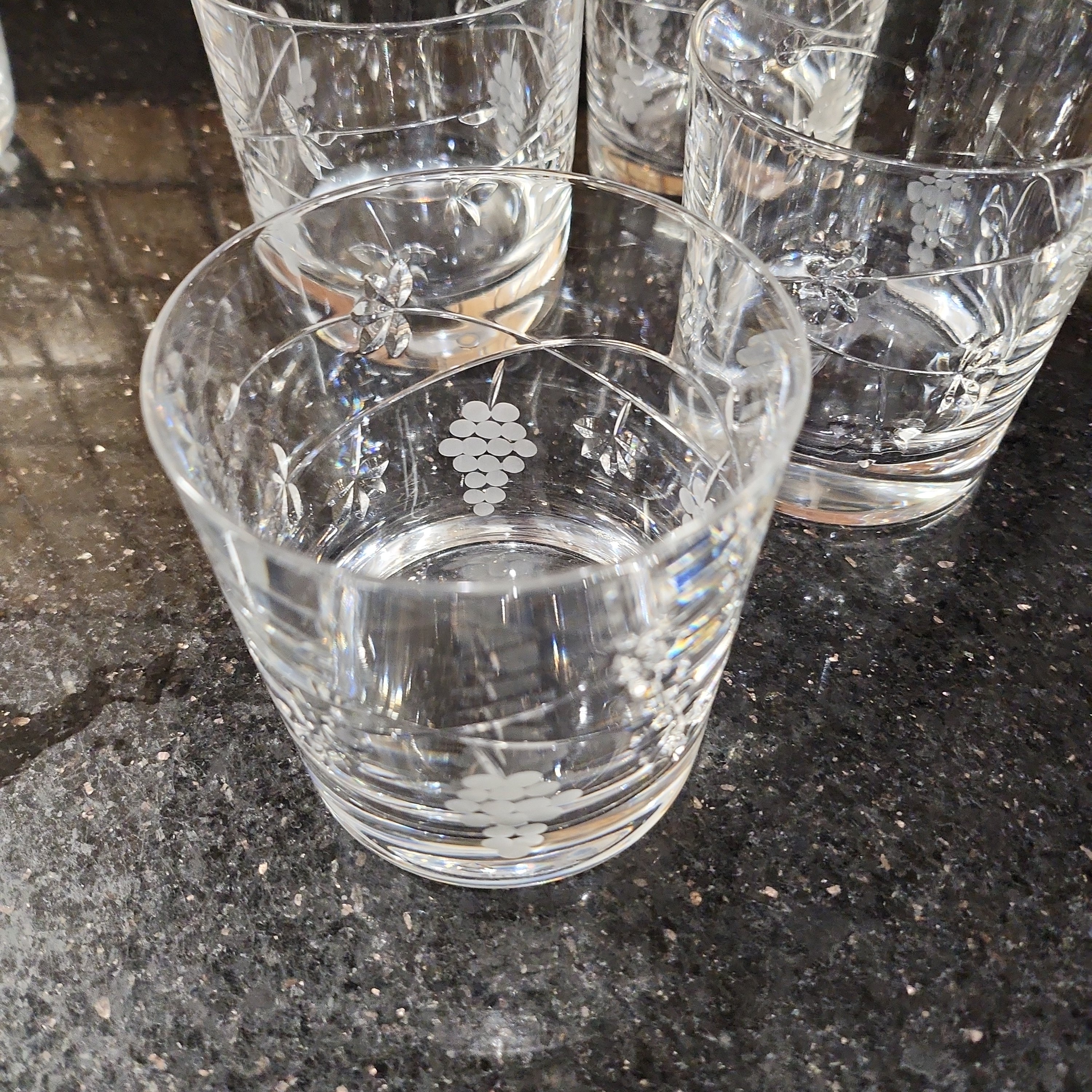 High-quality vintage crystal whiskey tumbler-heavy base