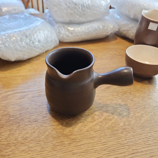 Mid-century gravy bowl with handle