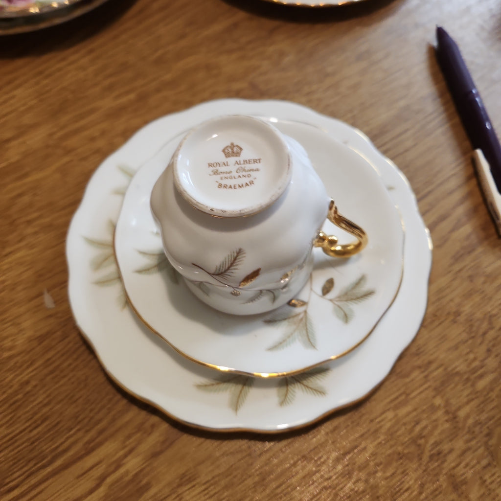 Royal Albert Braemar coffee set trio