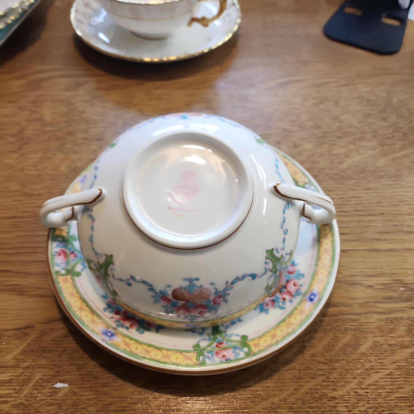 Royal worcester handpainted soup bowl set